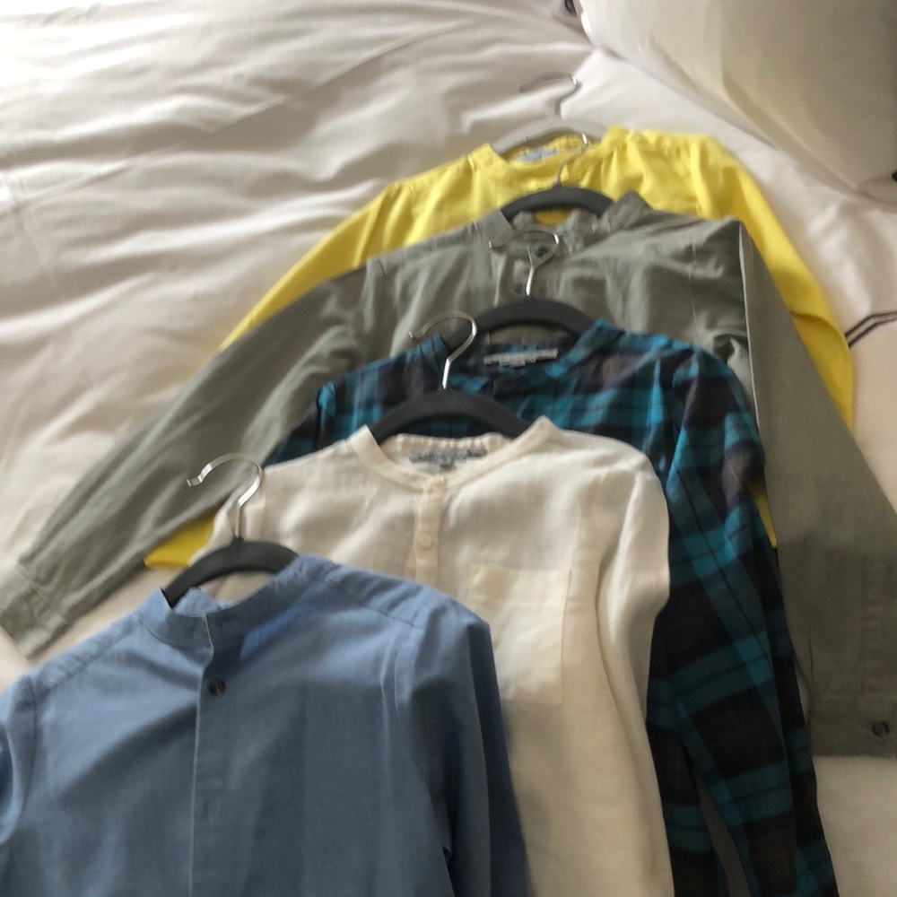 4 bon point( lot)of  light summer shirt size 6 years of age exccond +Jacadi 1